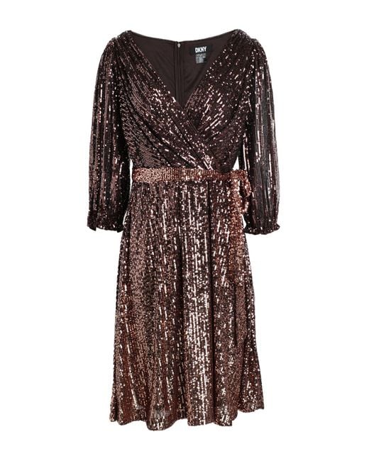 DKNY Brown Midi Dress