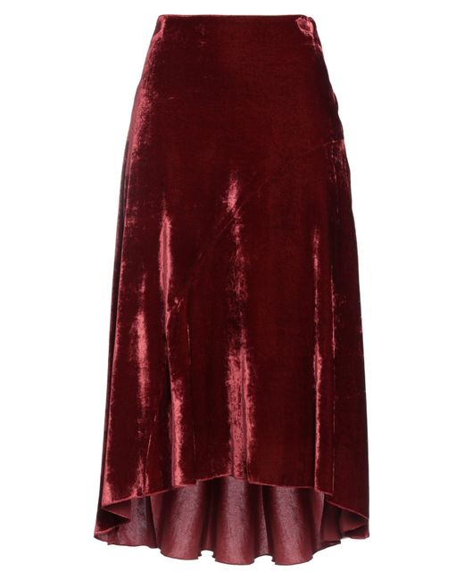 Pomandère Red Midi Skirt