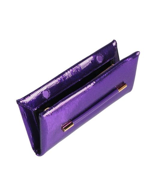 Tom Ford Purple Handbag Viscose, Silk, Calfskin