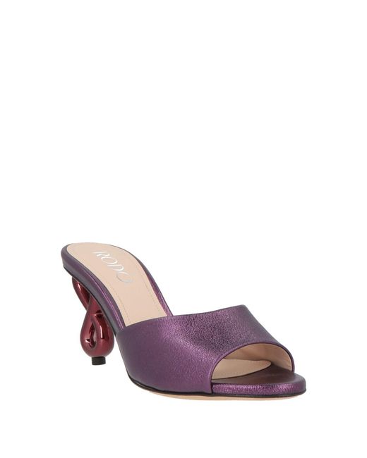 Rodo Purple Sandals Leather