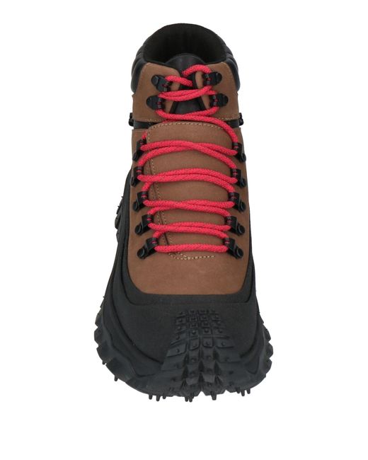 Moncler Brown Ankle Boots Leather for men