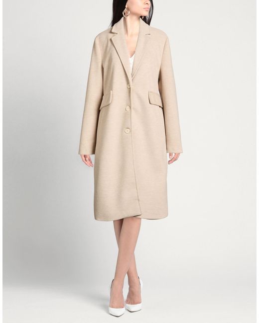 Please Natural Coat Polyester, Wool