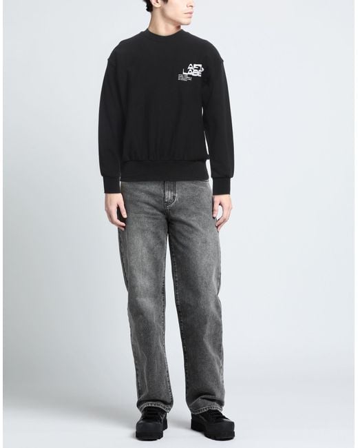 AFTER LABEL Black Sweatshirt Cotton for men