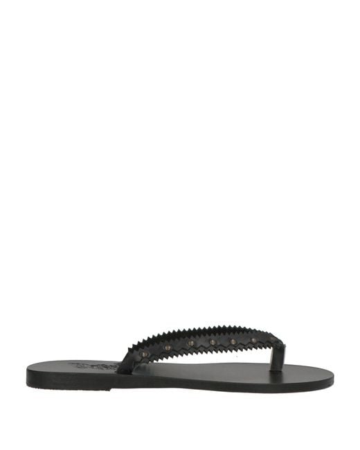 Ancient Greek Sandals White Thong Sandals