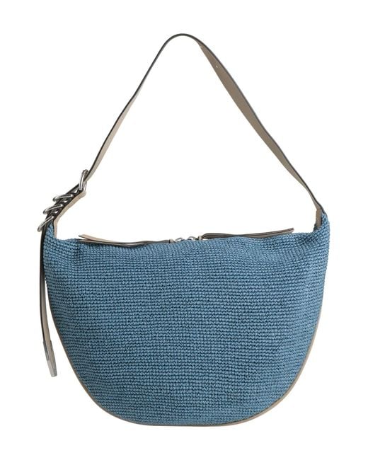Rag & Bone Blue Shoulder Bag Paper Yarn, Leather