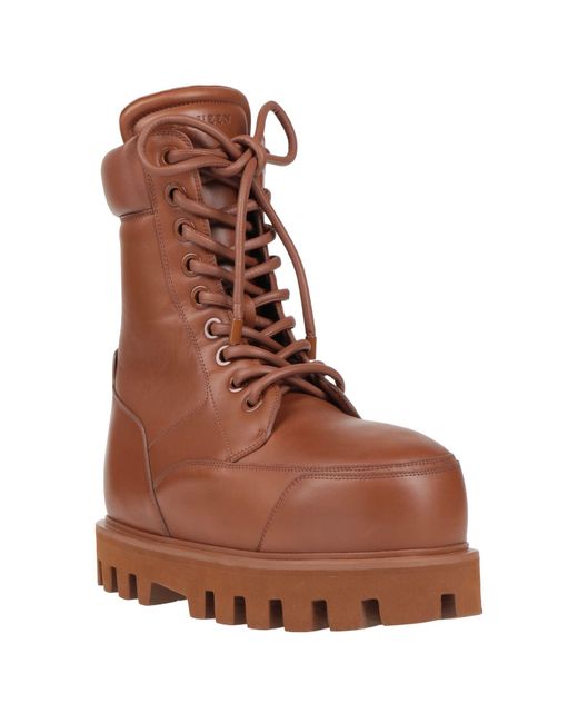 McQueen Brown Ankle Boots Leather for men