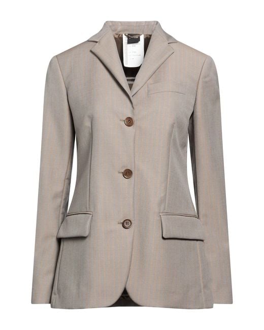 Aspesi Gray Blazer Superkid Mohair, Wool