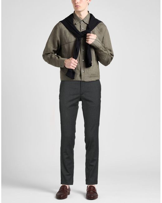 Incotex Gray Charcoal Pants Wool, Polyester, Elastane for men