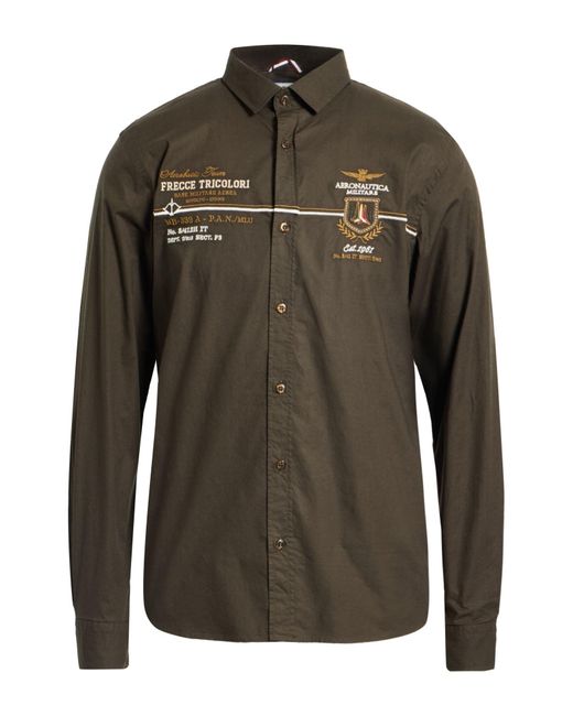 Aeronautica Militare Green Shirt for men