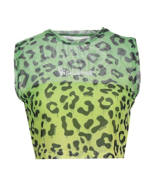 DISCLAIMER Green Lime Top Polyester, Elastane