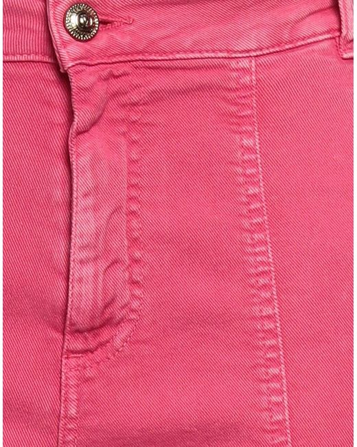 Versace Jeans Couture Pink Fuchsia Pants Cotton, Elastane