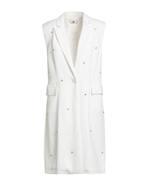 Twinset White Overcoat & Trench Coat