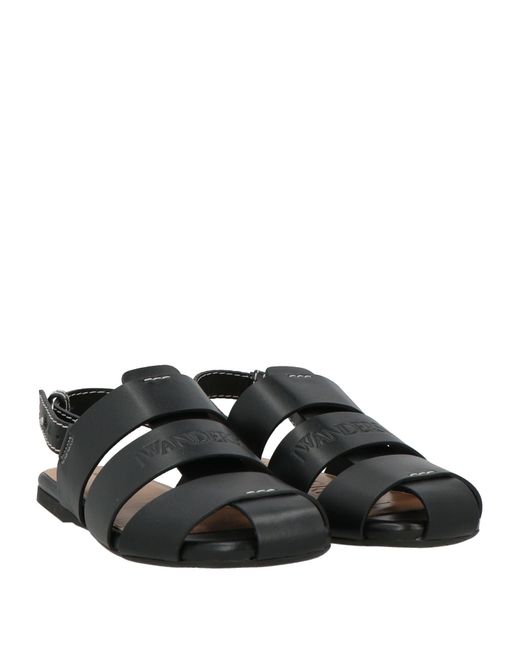 J.W. Anderson Black Sandals Calfskin