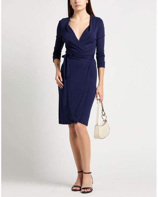 Diane von Furstenberg Blue Midi Dress