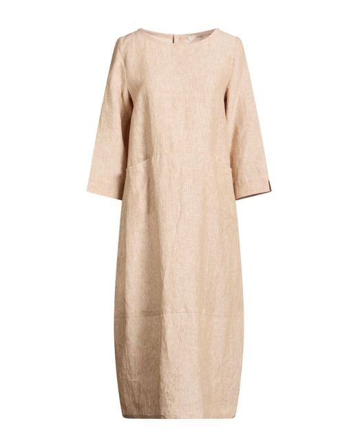 Cristina Bonfanti Natural Midi Dress Linen