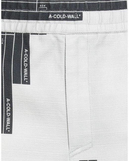 A_COLD_WALL* Gray Shorts & Bermuda Shorts Cotton, Elastane for men