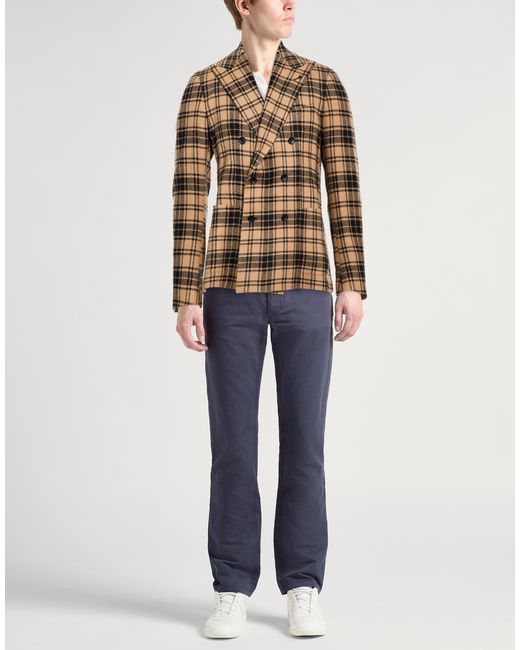 Tagliatore Brown Blazer Virgin Wool, Polyamide for men