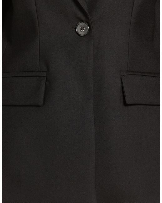 MEIMEIJ Black Blazer Polyester, Wool, Elastane