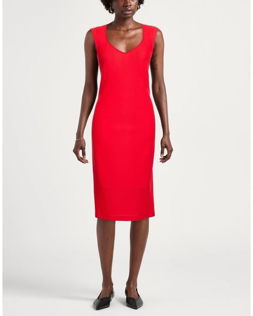 SEVENTY VENEZIA Red Midi Dresses