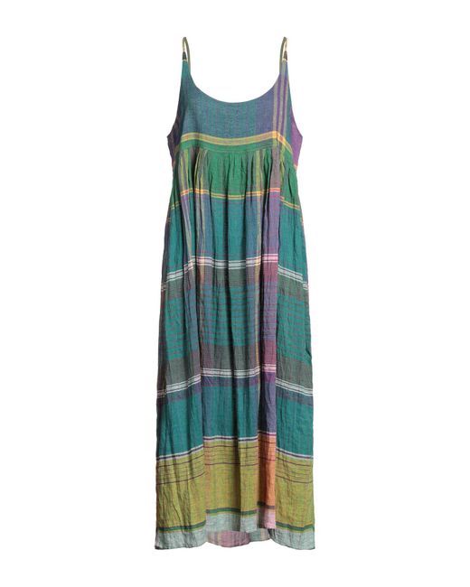 スーパーセール 目玉商品 Injiri Midi Dress Linen in Green | Lyst トップス