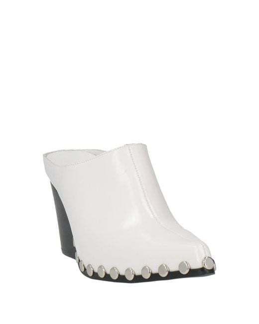 Jeffrey Campbell White Mules & Clogs