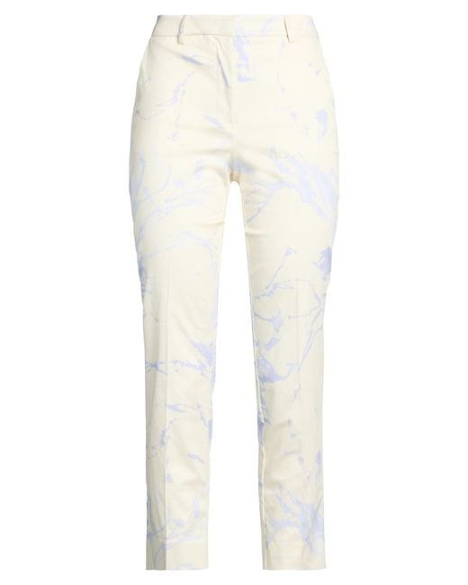 Grifoni White Ivory Pants Cotton, Elastane