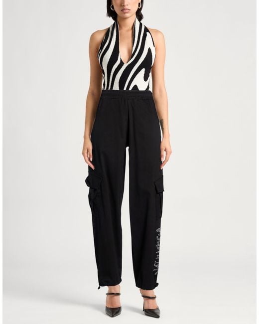 DISCLAIMER Black Pants Cotton, Elastane