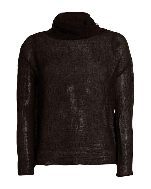 Shirt C-zero Black Rollkragenpullover