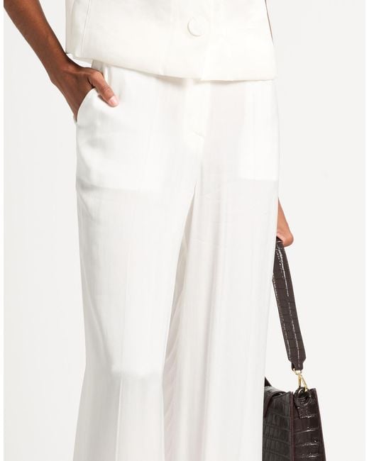 Jucca White Pants Viscose