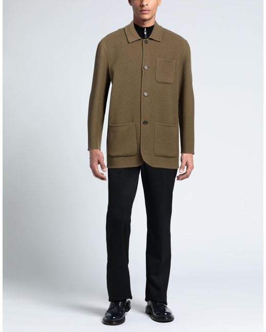 Herno Green Jacket Virgin Wool, Polyamide for men