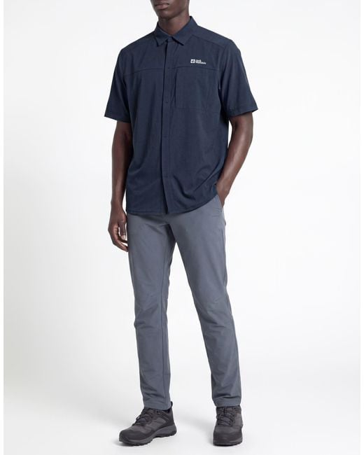 Jack Wolfskin Blue Shirt Polyamide, Elastane for men