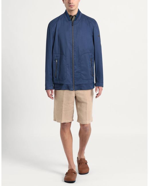 Bugatti Blue Jacket Cotton, Elastane for men