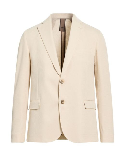 MULISH Natural Blazer Polyester, Viscose, Elastane for men