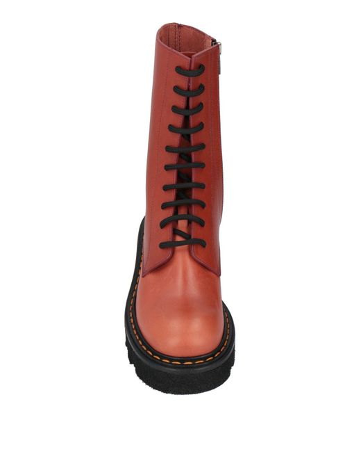 Barracuda Red Ankle Boots