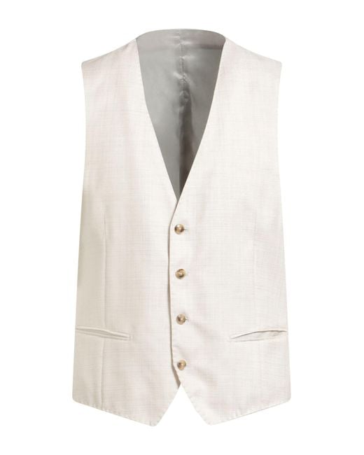 Baldessarini White Tailored Vests for men