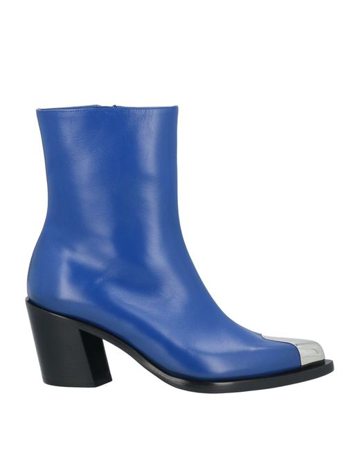 Alexander McQueen Blue Ankle Boots