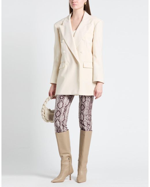 Sandro Natural Ivory Blazer Polyester, Viscose