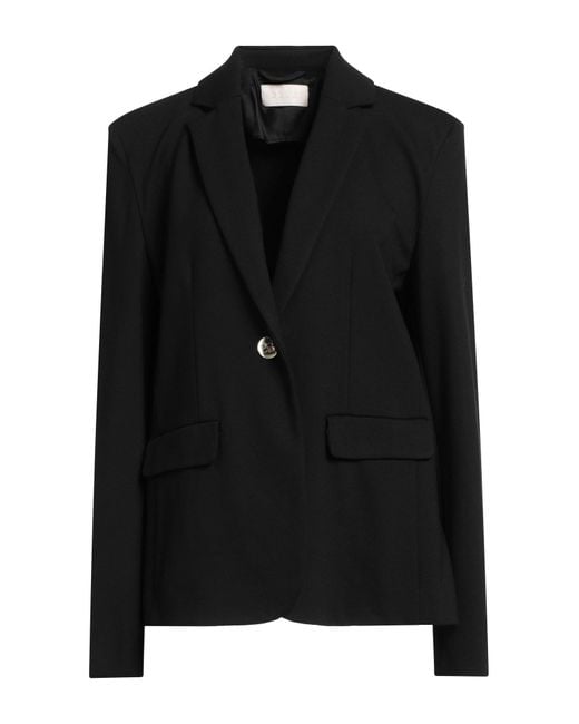 iBlues Black Blazer Viscose, Polyamide, Elastane