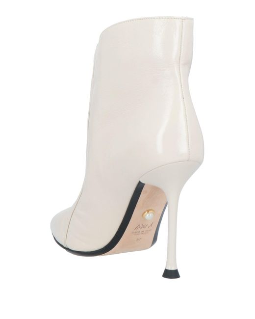 ALEVI White Ankle Boots