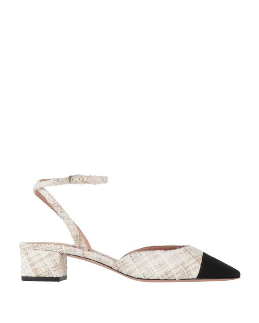Aquazzura Natural Ivory Pumps Leather, Textile Fibers