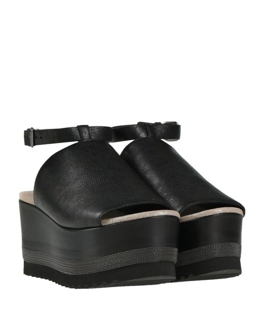 Brunello Cucinelli Black Sandals