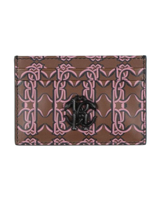 Roberto Cavalli Purple Cardholder Leather for men
