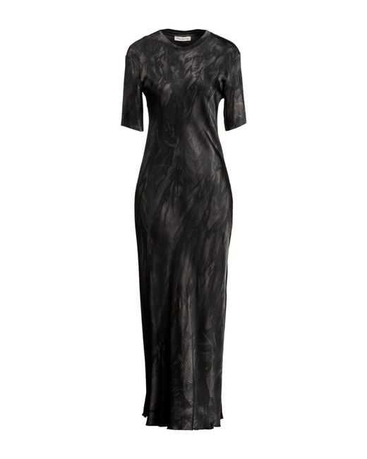 Manila Grace Black Maxi Dress Viscose, Elastane