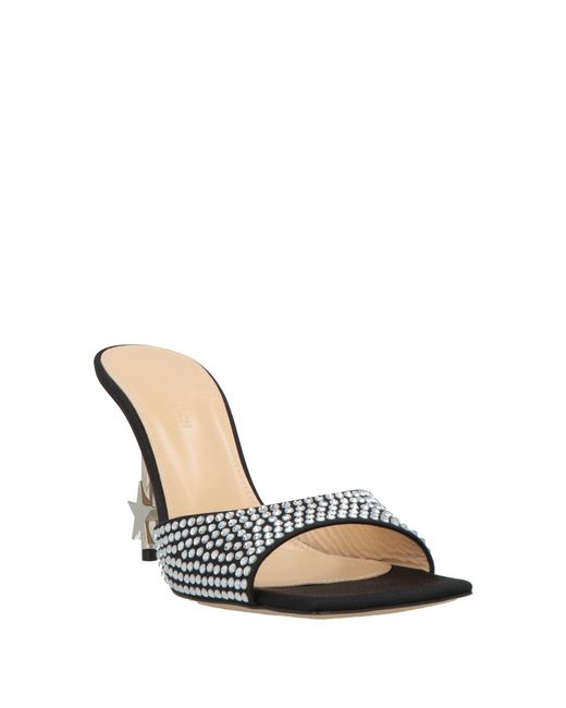 Mach & Mach Metallic Sandals Textile Fibers