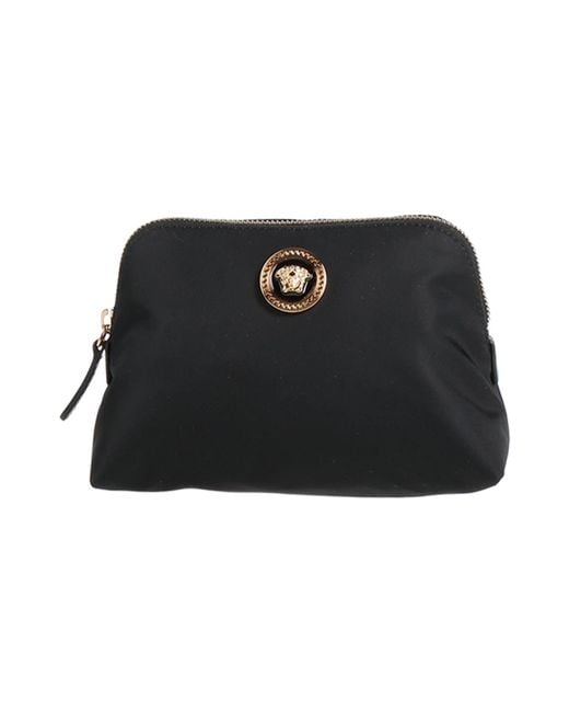 Versace Black Handbag Polyamide, Calfskin