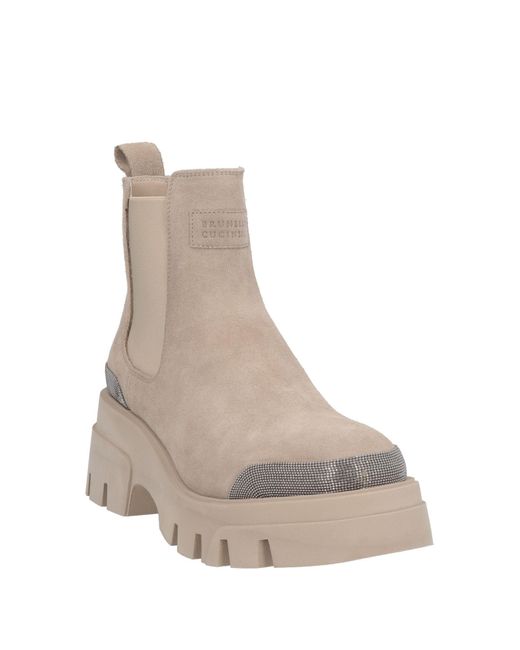 Brunello Cucinelli Natural Ankle Boots