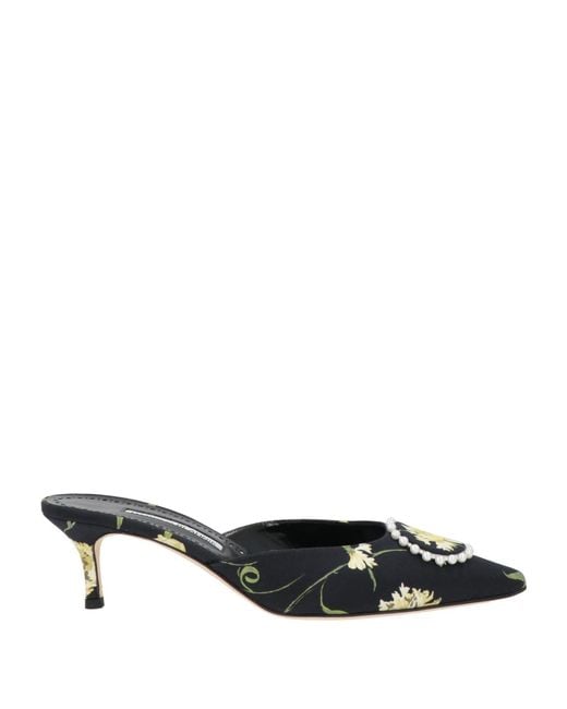Manolo Blahnik Black Mules & Clogs