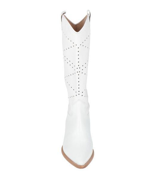 Loretta Pettinari White Boot Leather