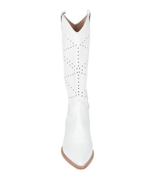 Loretta Pettinari White Boot Leather