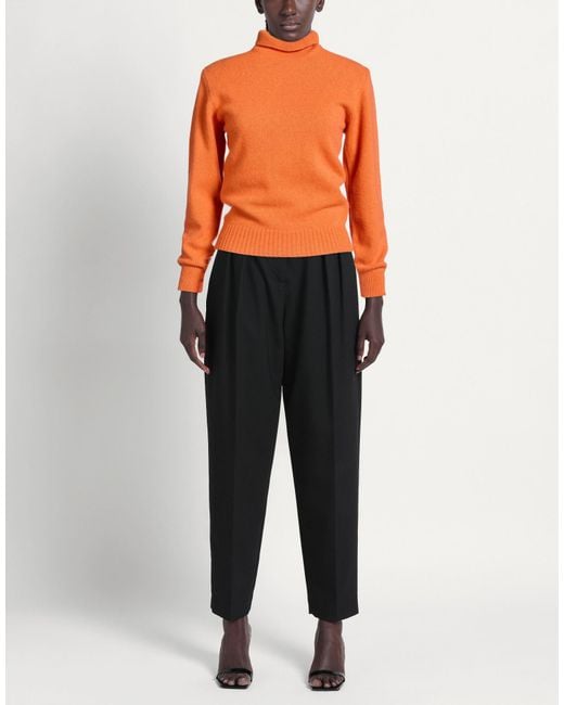 N.O.W. ANDREA ROSATI CASHMERE Orange Turtleneck Wool, Viscose, Cashmere, Nylon